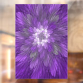 Autocollant Pour Fenêtre Fleur psychédélique violette Abstraite Fractal Art (Feuille 2)