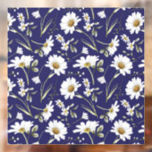 Autocollant Pour Fenêtre Fleurs d'aquarelle blanche (Feuille 2)