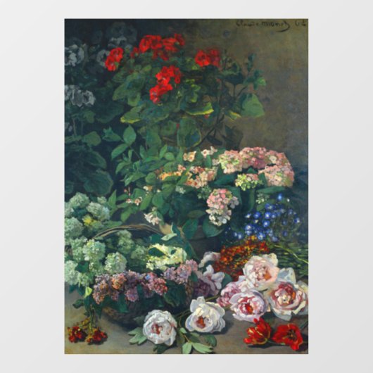 Autocollant Pour Fenêtre Fleurs de printemps Monet (Feuille)