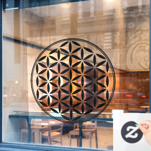 Autocollant Pour Fenêtre FLEURS DE VIE - Symbole de géométrie sacrée plein 