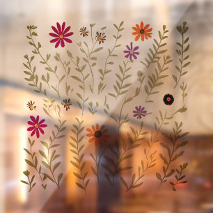 Autocollant Pour Fenêtre Fleurs sauvages !