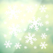 Autocollant Pour Fenêtre Flocon de neige blanc Neige hiver Noël (Feuille 3)