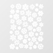 Autocollant Pour Fenêtre Flocon de neige | Blanc Noël 50 Flake de neige (Feuille)