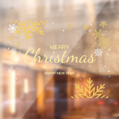 Autocollant Pour Fenêtre Flocon de neige Joyeux Noël Nouvel An Fête de l'en (Feuille 2)