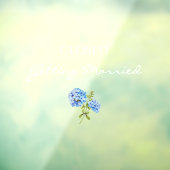 Autocollant Pour Fenêtre Floral Hydrangea Fermé Se Marier Mariage (Feuille 3)