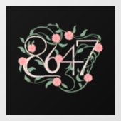 Autocollant Pour Fenêtre Floral Subtle Anti Trump 8647 86 47 Boho (Feuille)