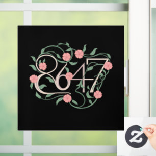 Autocollant Pour Fenêtre Floral Subtle Anti Trump 8647 86 47 Boho