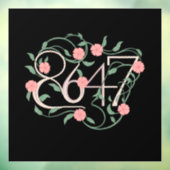 Autocollant Pour Fenêtre Floral Subtle Anti Trump 8647 86 47 Boho (Feuille 3)