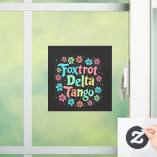 Autocollant Pour Fenêtre Floral Subtle Anti Trump 8647 Anti Maga