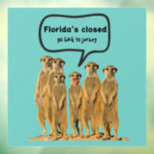 AUTOCOLLANT POUR FENÊTRE FLORIDA FERMÉ LE DÉCAL AMUSANT (Feuille 3)