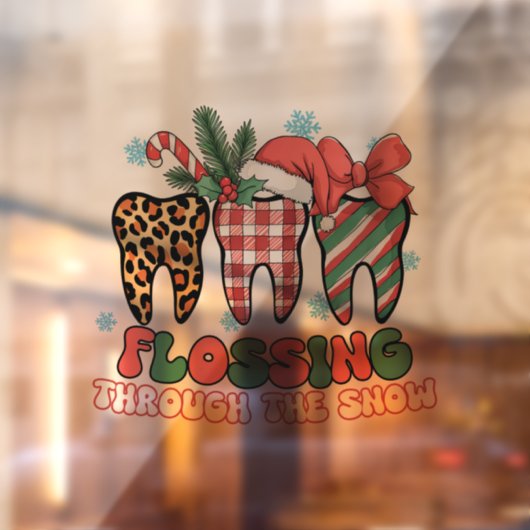 Autocollant Pour Fenêtre Flottant À Travers La Neige (Feuille 2)