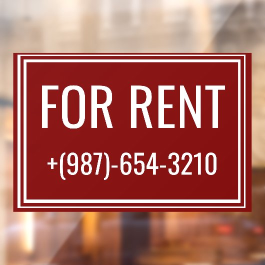 Autocollant Pour Fenêtre For Rent Apartment Signs - Reusable Window Cling (Feuille 2)