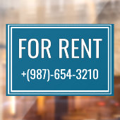 Autocollant Pour Fenêtre For Rent Removable Window Cling Sign (Feuille 2)