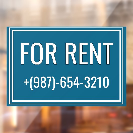 Autocollant Pour Fenêtre For Rent Removable Window Cling Sign (Feuille 2)