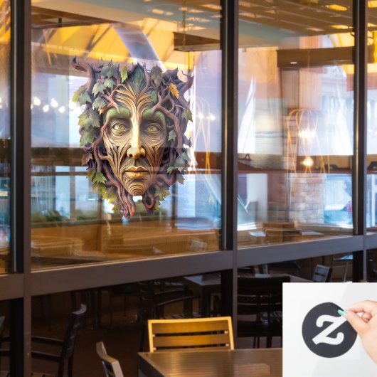 Autocollant Pour Fenêtre Forest Carving Window Cling (Fenêtre du restaurant)