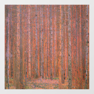 Autocollant Pour Fenêtre Forêt de sapins de Gustav Klimt Tannenwald Arbres
