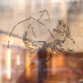 Autocollant Pour Fenêtre Fossiles dragons (Feuille 2)