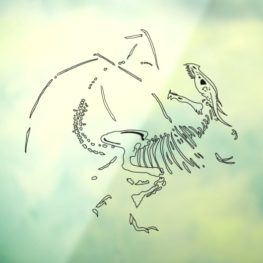 Autocollant Pour Fenêtre Fossiles dragons (Feuille 3)