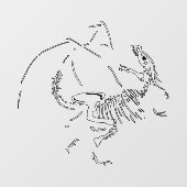 Autocollant Pour Fenêtre Fossiles dragons (Feuille)