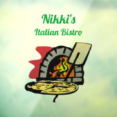 Autocollant Pour Fenêtre Four à pizza personnalisé (Feuille 3)