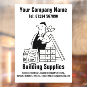 Autocollant Pour Fenêtre Fournitures de construction ou services de constru