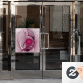 Autocollant Pour Fenêtre Fractal, moderne Berry Abstrait Art rose (Porte de bureau)