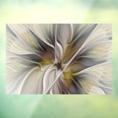 Autocollant Pour Fenêtre Fractale florale, Fleur Imaginaire aux couleurs de (Feuille 3)