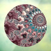 Autocollant Pour Fenêtre Fractale spirale Super rétro (Feuille 3)