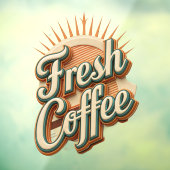 Autocollant Pour Fenêtre Fresh Coffee Donut Shop (Feuille 3)