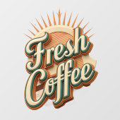 Autocollant Pour Fenêtre Fresh Coffee Donut Shop (Feuille)