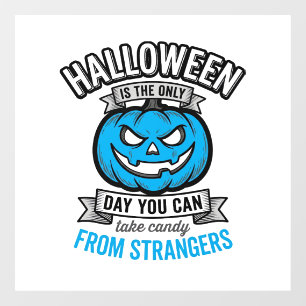 Autocollant Pour Fenêtre Friandises d'Halloween de la part d'inconnus Vinta