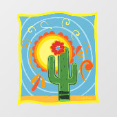 Autocollant Pour Fenêtre Frida Kahlo Cactus Graphic (Feuille)