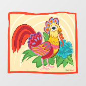Autocollant Pour Fenêtre Frida Kahlo Chicken Graphic (Feuille)