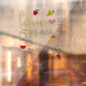 Autocollant Pour Fenêtre fruit de l'Esprit Saint mignon foi chrétienne (Feuille 2)