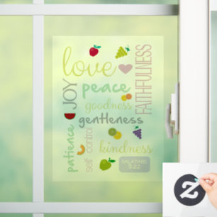 Autocollant Pour Fenêtre fruit de l'Esprit Saint mignon foi chrétienne