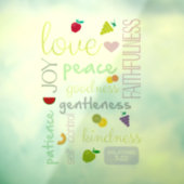 Autocollant Pour Fenêtre fruit de l'Esprit Saint mignon foi chrétienne (Feuille 3)