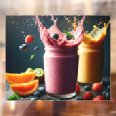 Autocollant Pour Fenêtre Fruit smoothies (Feuille 2)