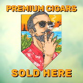 Autocollant Pour Fenêtre Fumer Acheter Cigars Premium Vendu Ici Advert (Feuille 3)