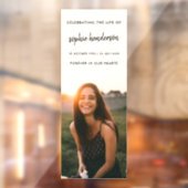 Autocollant Pour Fenêtre Funérailles modernes | Célébration de la vie Scrip (Feuille 2)