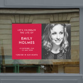 Autocollant Pour Fenêtre Funérailles modernes | Célébration rose de la vie