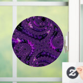 Autocollant Pour Fenêtre Funky Bold Boho Purple Digital Abstrait Fractal (Maison)
