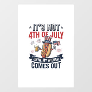 Autocollant Pour Fenêtre Funny 4th Of July Hot Dog Vintage Patriotic Shirt_