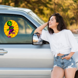 Autocollant Pour Fenêtre Funny Alien Skateboarder Funny Car Truck