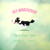 Autocollant Pour Fenêtre Funny Border Collie chien en course dessin animé (Feuille 3)