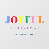 Autocollant Pour Fenêtre Funny Colorful Brightest Joyful Christmas Quote (Feuille)