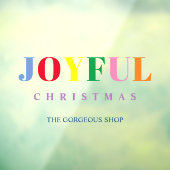 Autocollant Pour Fenêtre Funny Colorful Brightest Joyful Christmas Quote (Feuille 3)