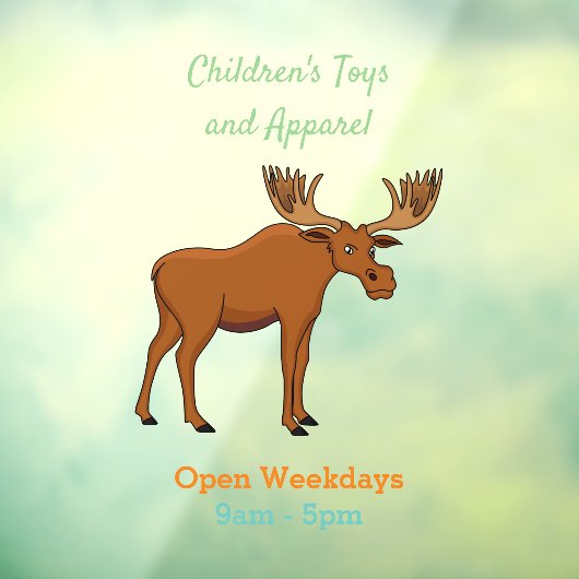 Autocollant Pour Fenêtre Funny moose (Feuille 3)