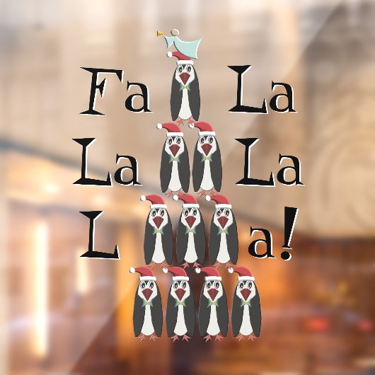 Autocollant Pour Fenêtre Funny Pingouin Pyramide Arbre de Noël Clou fenêtre (Feuille 2)