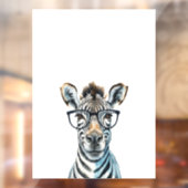 Autocollant Pour Fenêtre Funny Zebra Porter des lunettes (Feuille 2)