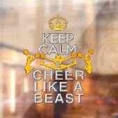 Autocollant Pour Fenêtre Gardez la gaieté tranquille comme une bête (Feuille 2)